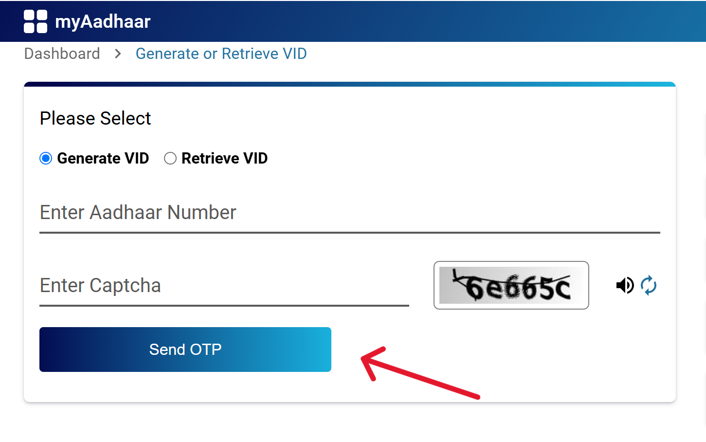Generate or Retrieve VID Page
